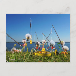 Fubby's actief met het hengelspel. briefkaart