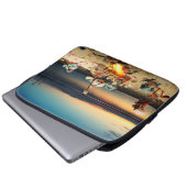 Fubby's bij kampvuur met marchmello's. laptop sleeve (Voorkant onderkant)