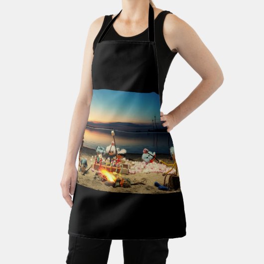 Fubby's bij kampvuur met marchmello's. schort (Insitu)