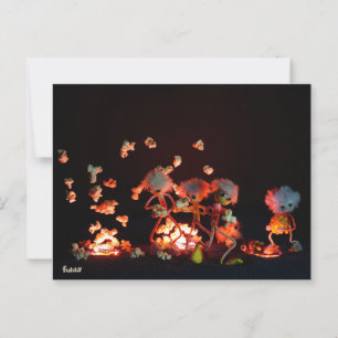 Fubby's bij popcorn explosie uit lava gaten. briefkaart