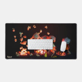 Fubby's bij popcorn explosie uit lava gaten. bureaumat (Keyboard & Muis)