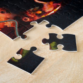 Fubby's bij popcorn explosie uit lava gaten. legpuzzel (Zijkant)