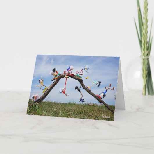 Fubby's die aan het Skaten. Bedankkaart (Voorkant)