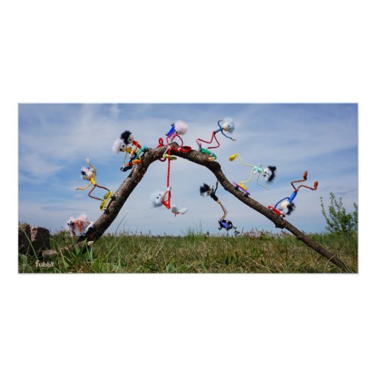 Fubby's die aan het Skaten zijn. Perfect Poster (Voorkant)