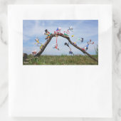 Fubby's die aan het Skaten zijn. Rechthoekige Sticker (Tas)