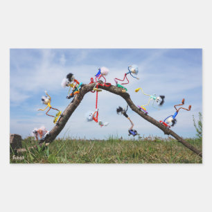 Fubby's die aan het Skaten zijn. Rechthoekige Sticker