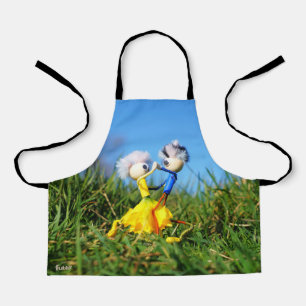 Fubby's die dansen in een narcissen jurk. schort