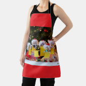 Fubby's die een Kerstkoor vormen voor de Kerstboom Schort (Insitu)