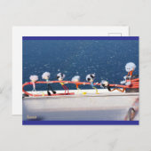 Fubby's die een lijn lieren van een Zeilboot. Briefkaart (Voorkant / Achterkant)