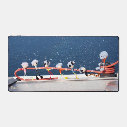 Fubby's die een lijn lieren van een Zeilboot. Bureaumat (Voorkant)