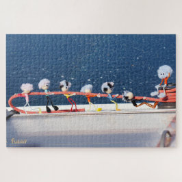 Fubby's die een lijn lieren van een Zeilboot. Legpuzzel