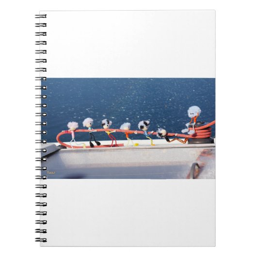 Fubby's die een lijn lieren van een Zeilboot. Notitieboek (Voorkant)