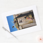 Fubby's die een vogelhuis beklimmen. rechthoekige sticker (Envelop)