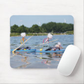 Fubby's die een wedstrijdje Peddelboard doen. Muismat (Met muis)