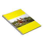 Fubby's die eieren verven van kippen Vrolijk Pasen Notitieboek (Rechterzijde)