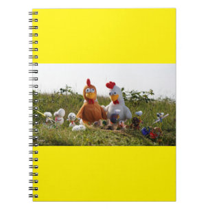 Fubby's die eieren verven van kippen Vrolijk Pasen Notitieboek