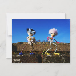 Fubby's die elkaars valentijn zijn. briefkaart