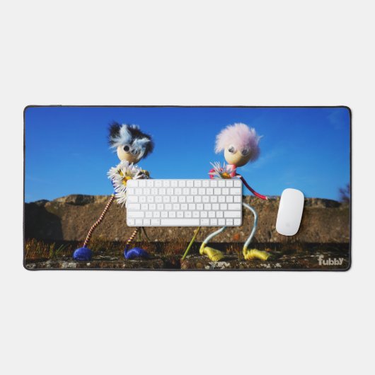 Fubby's die elkaars Valentijn zijn. Bureaumat (Keyboard & Muis)