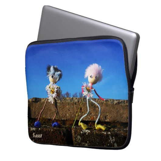 Fubby's die elkaars Valentijn zijn. Laptop Sleeve (Voorkant Links)