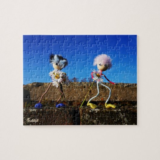 Fubby's die elkaars valentijn zijn. legpuzzel (Horizontaal)