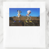 Fubby's die elkaars Valentijn zijn. Rechthoekige Sticker (Tas)