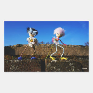 Fubby's die elkaars Valentijn zijn. Rechthoekige Sticker