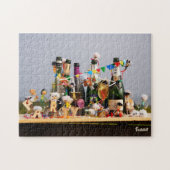 Fubby's die Feest vieren, gefeliciteerd, Proost ! Legpuzzel (Horizontaal)