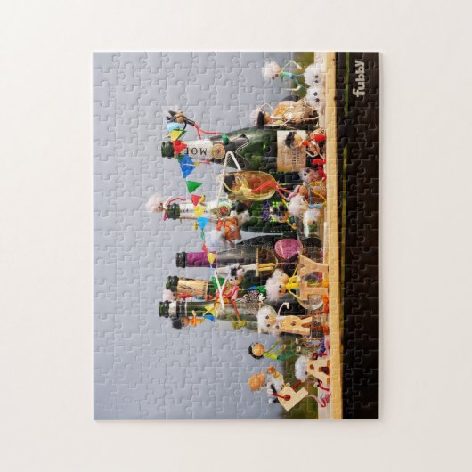 Fubby's die Feest vieren, gefeliciteerd, Proost ! Legpuzzel (Verticaal)