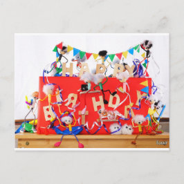 Fubby's die feest vieren voor verjaardag. briefkaart