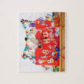 Fubby's die feest vieren voor verjaardag. legpuzzel (Verticaal)