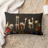 Fubby's die feestelijk met kaarsjes lopen, grappig kussen (Deken)