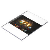 Fubby's die feestelijk proosten met vuurwerk. notitieboek (Linkerzijde)