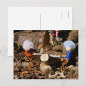 Fubby's die hout zagen. briefkaart (Voorkant / Achterkant)