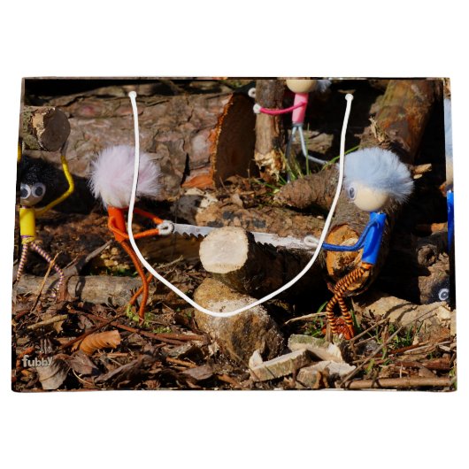 Fubby's die hout zagen. groot cadeauzakje (Voorkant)