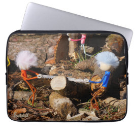 Fubby's die hout zagen. laptop sleeve