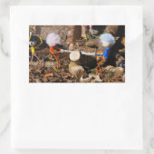 Fubby's die hout zagen. rechthoekige sticker (Tas)