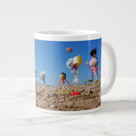 Fubby's die korfballen, winnen of verliezen. grote koffiekop