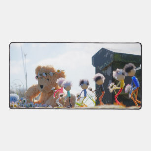 Fubby's die madeliefjes naar een Beer brengen. Bureaumat