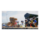 Fubby's die madeliefjes naar een Beer brengen. Perfect Poster (Voorkant)