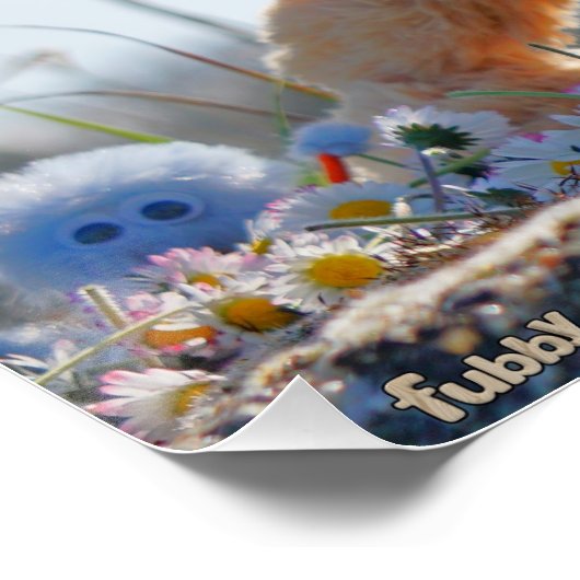 Fubby's die madeliefjes naar een Beer brengen. Perfect Poster (Hoek)