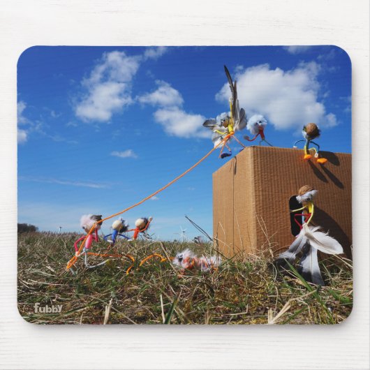 Fubby's die op het punt staan te gaan vliegen. muismat (Voorkant)