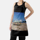 Fubby's die op het strand een pizza stelen. schort (Insitu)