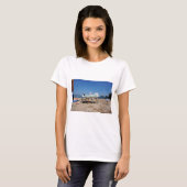Fubby's die op het strand een pizza stelen. t-shirt (Voorkant volledig)