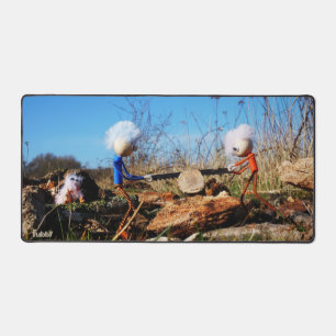 Fubby's die stam van boom doorzagen. bureaumat