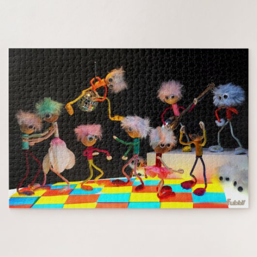 Fubby's in de disco, genieten van het uitgaan. legpuzzel (Horizontaal)