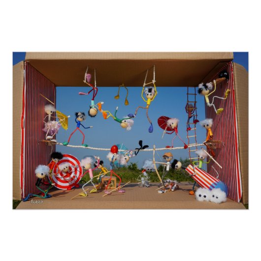 Fubby's in het Circus met allerlei acts. Perfect Poster (Voorkant)