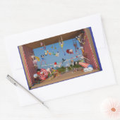 Fubby's in het Circus met allerlei acts.  Rechthoekige Sticker (Envelop)