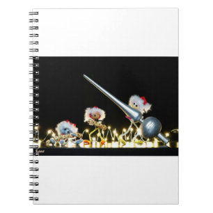 Fubby's in Kerstsfeer met Kerstdecoratie. Notitieboek