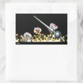 Fubby's in Kerstsfeer met Kerstdecoratie. Rechthoekige Sticker (Tas)