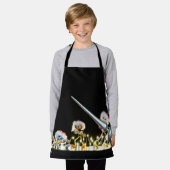 Fubby's in Kerstsfeer met Kerstdecoratie. Schort (Gedragen)